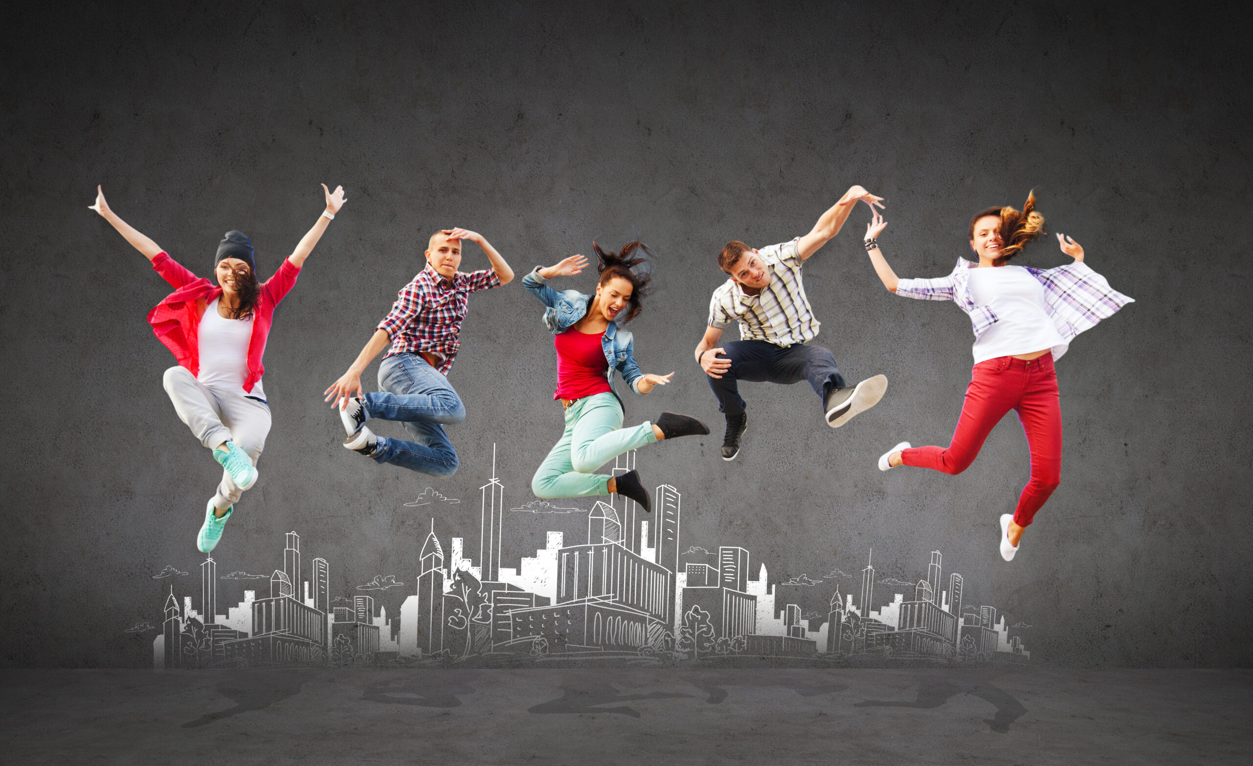 Summer,,Sport,,Dancing,And,Teenage,Lifestyle,Concept,-,Group,Of